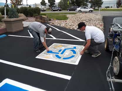 Stencils are a must-have asphalt maintenance equipment for consistent line work