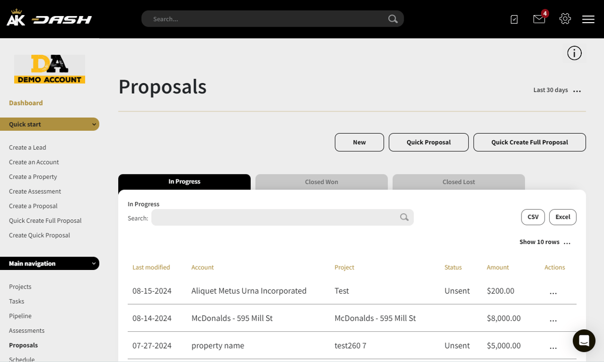 AK Dash Proposals